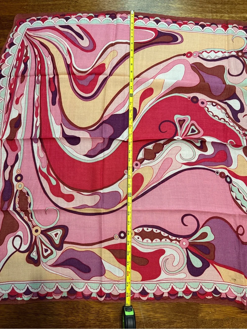 Silk-Feel Pink & Red Abstract Print Scarf